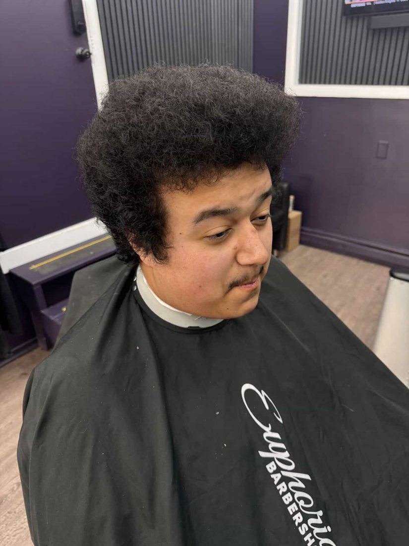 Textured cut at Euphoria Barbershop